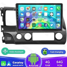 For Honda Civic 2006-2011 Apple CarPlay Android 13 Car Stereo Radio GPS WiFi FM