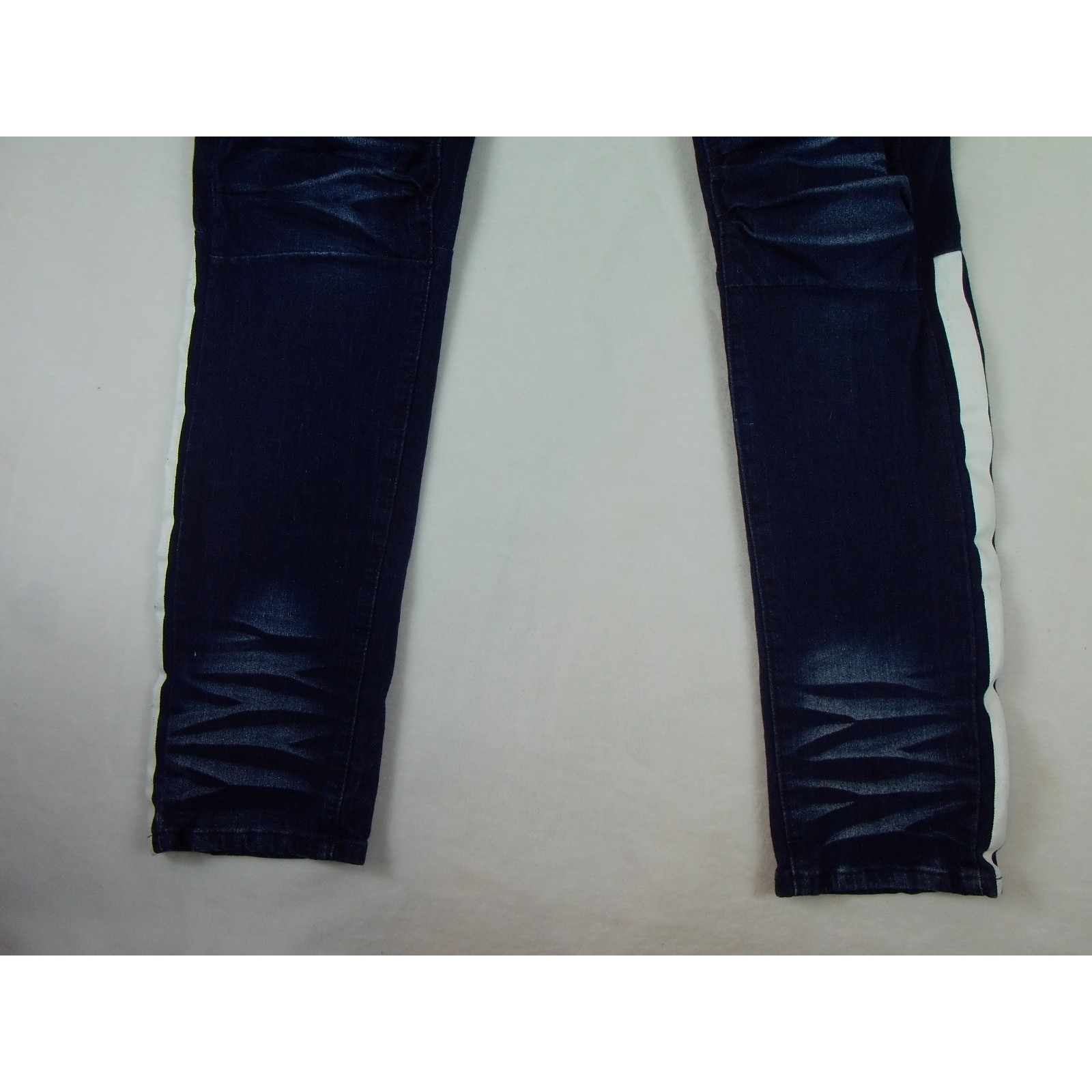 Rue21 Men's Super Skinny Supreme Denim Blue Jeans With White Stripes 34x32 thumbnail 7