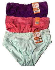 Lot/3 Warner's No Muffin Lace Hipster Panties Size 6 M NEW MSRP 34.50