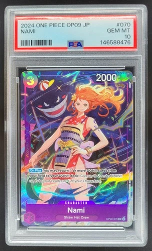 2024 One Piece Japanese Nami Uncommon #OP09-070 PSA 10 DD5