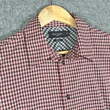 Paul Smith Jeans Shirt Mens Medium Red Check Long Sleeve Classic Fit Designer