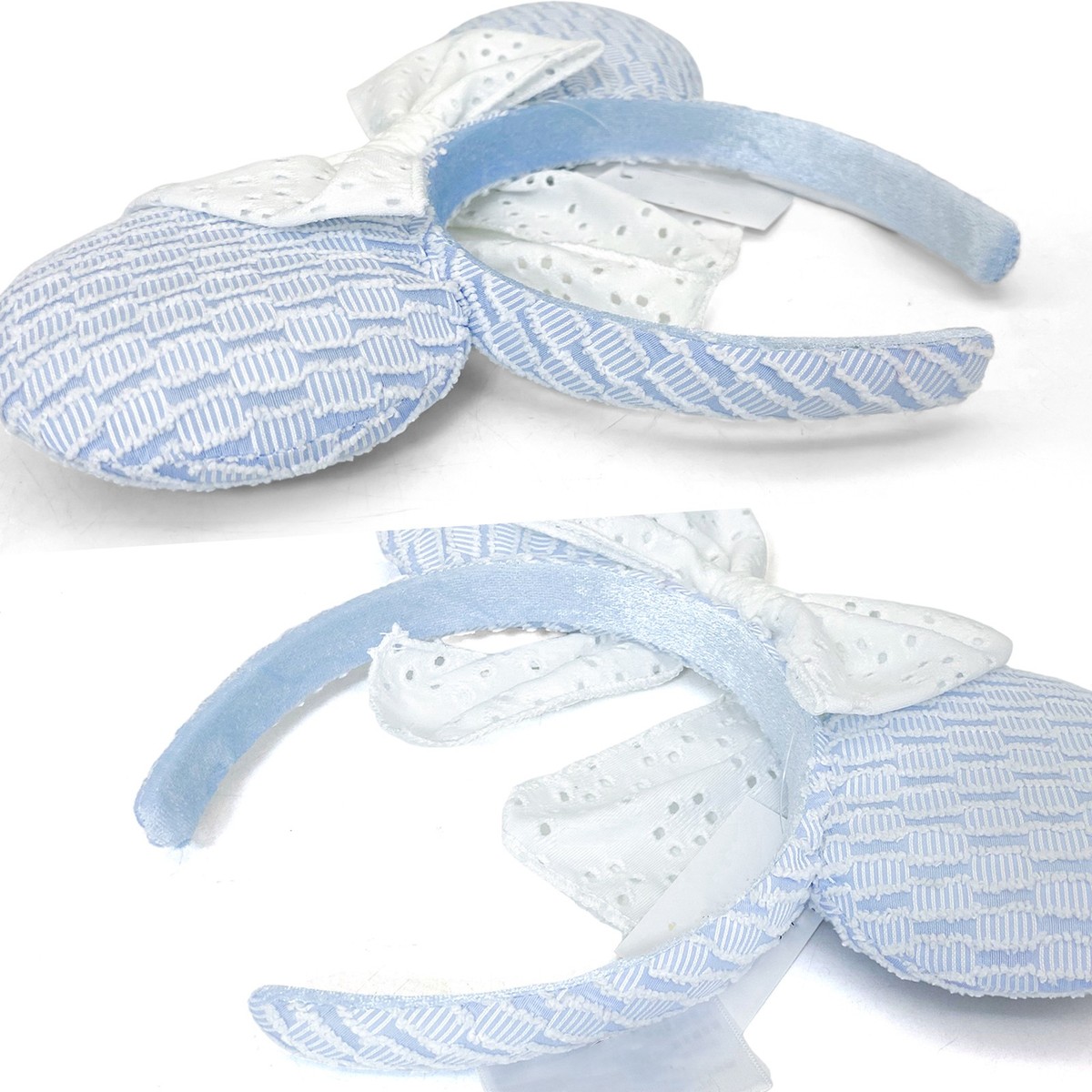 Disney Tokyo Minnie Lace Bow Blue Ears Headband Mid Century Modern NWT 1 っ◔◡◔)っ???? ???????!? New & Exclusive Minnie  main image 3