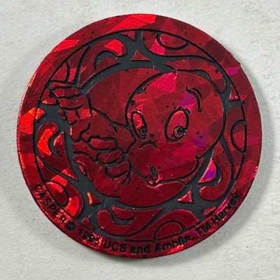 Casper the Friendly Ghost POG Red Slammer #2 Canada Games - Plastic