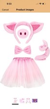 WILLBOND Pig Costume Set Tutu Skirt Animal  Costume Kit  for Kids Dress up