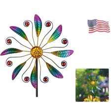 Metal Wind Spinners Outdoor,Wind Spinners for Yard and Garden Kinetic Windmil...