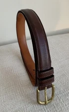 Coach Sz 38 Mens Belt  Mahogany Leather Solid Brass Buckle Vintage Made in USA