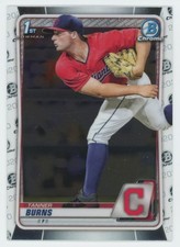 2020 Bowman Draft Chrome Tanner Burns Cleveland Indians #BD-115