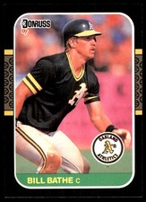 Bill Bathe 1987 Donruss #281 Athletics MLB READ FREE SHIPPING AutographDen