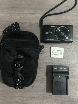SONY Cyber-Shot DSC-WX9 16.2MP 5X Optical Zoom Black Digital Camera - Tested 