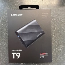 NEW Samsung T9 2TB Portable SSD Up to 2000MB/s Gen 2x2 MU-PG2T0B/AM Black Sealed