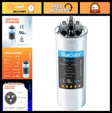 30/5 MFD Round Dual Run Capacitor 370-440V for AC Motor  Fan Start - CBB65 Repl