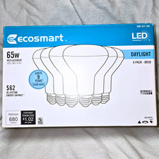 EcoSmart LED BR30 Daylight Bulbs 65W Replacement 6-Pack Dimmable