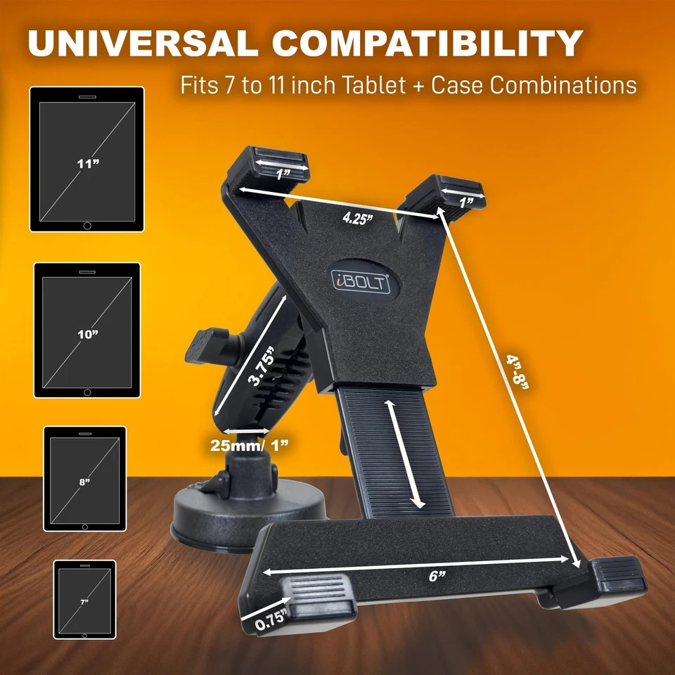 TabDock BizMount Heavy Duty Tablet Mount with Suction Cup Base – Universal 7"... - Image 3 of 4