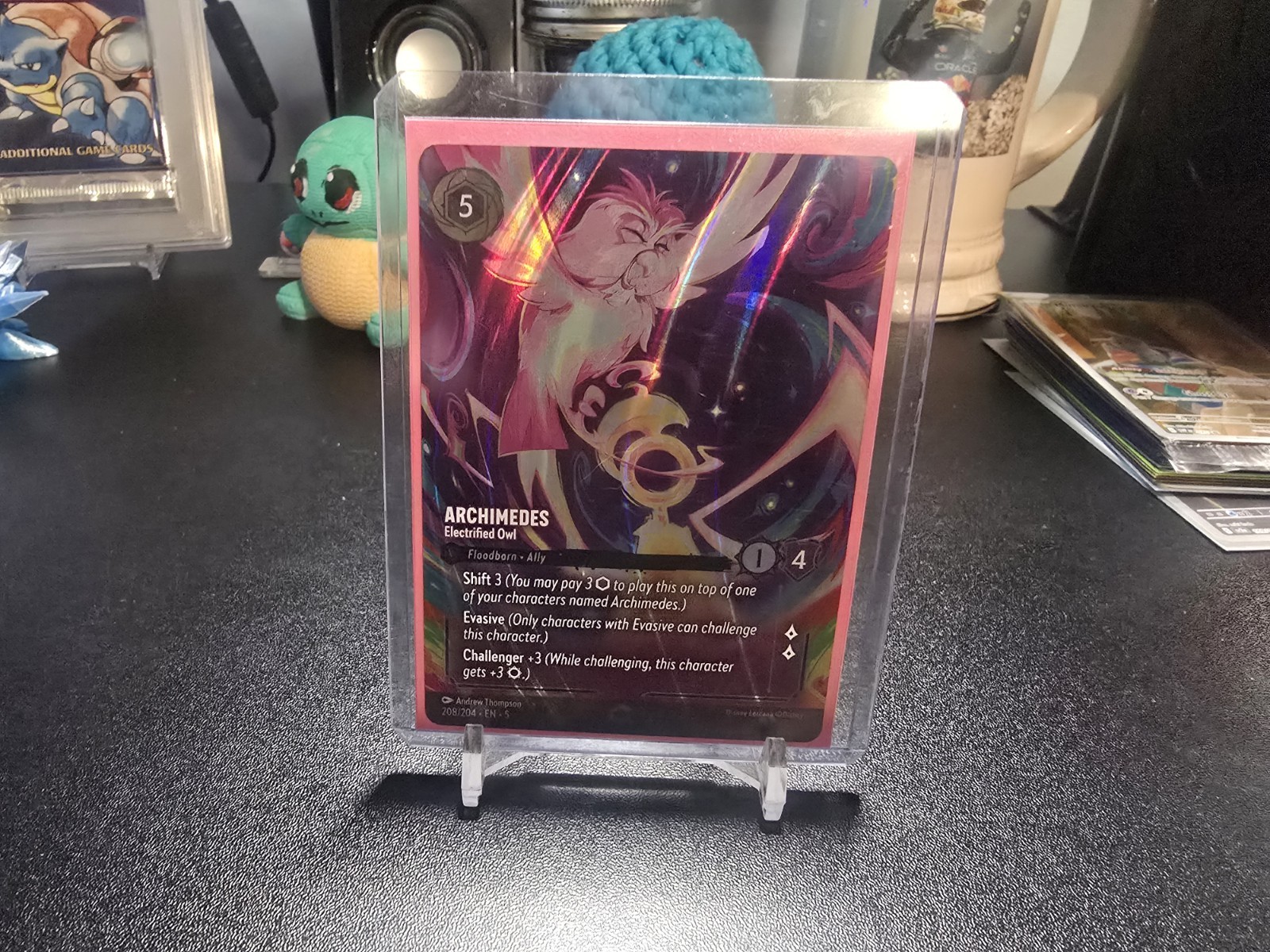 Disney Lorcana Shimmering Skies Archimedes-Electrified Owl Enchanted 208/204