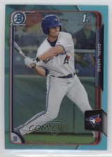 2015 Bowman Draft Chrome Sky Blue Refractor Carl Wise #139 0c4