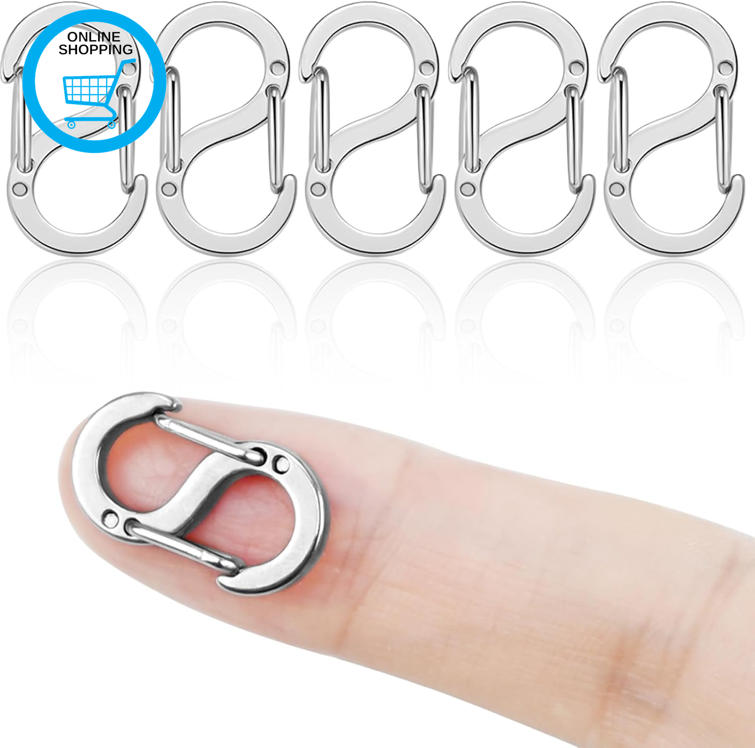 10 Pcs Silver Lobster Clasp, Stainless Steel Chain Shortener, Lobster Clasps Dou