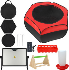 Deluxe Chicken Brooder Kit for Up to 30 Chicks with Heating Plate and Accessorie