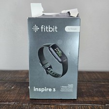 Fitbit Inspire 3 Heart Rate Monitor Health  Fitness Tracker Black Midnight