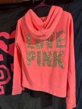 PINK Victoria's Secret Sequin Bling Full-Zip Hoodie