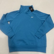 Under Armour Women's Rival Fleece Funnel Neck Pullover Pink Medium — listing 5