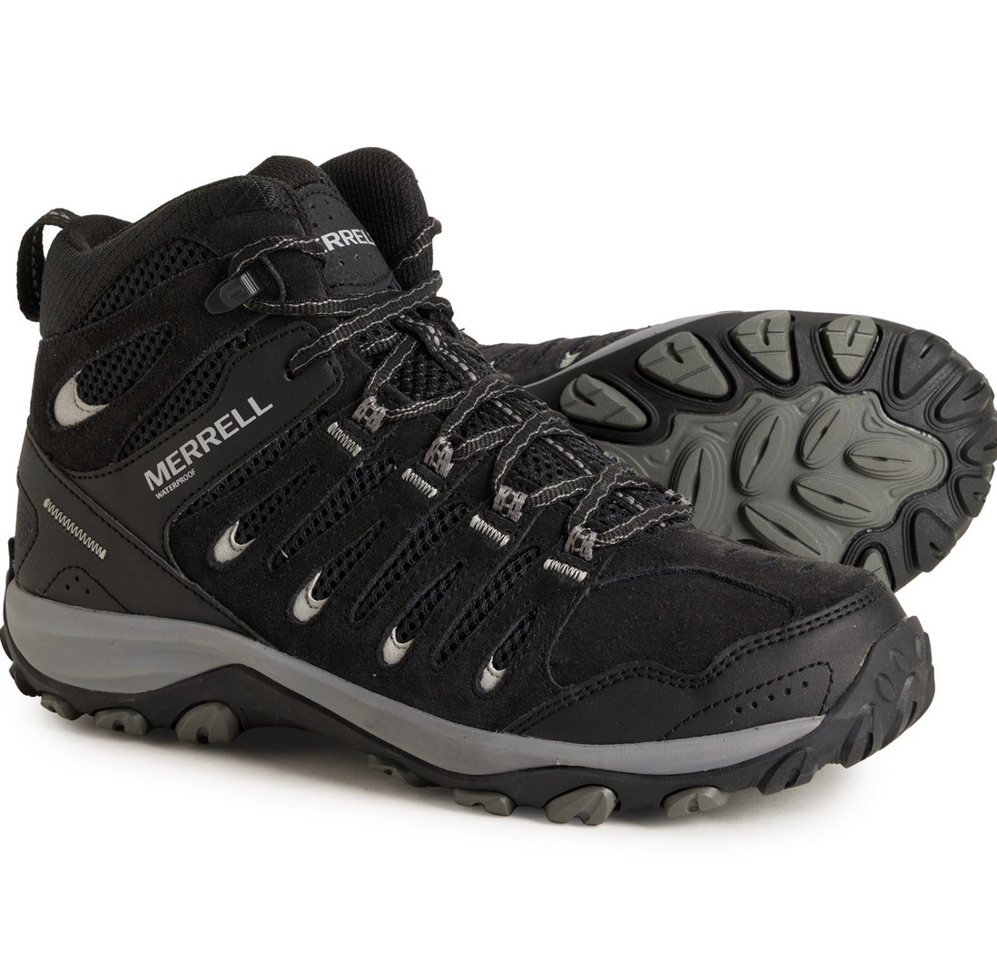 Merrell Uomo Crosslander 3 Mid Stivali da Escursionismo Impermeabili Pelle