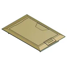 Steel City 664-Cst-M-Brs Box Cover, Floor Box Type, 1 Gang, Brass