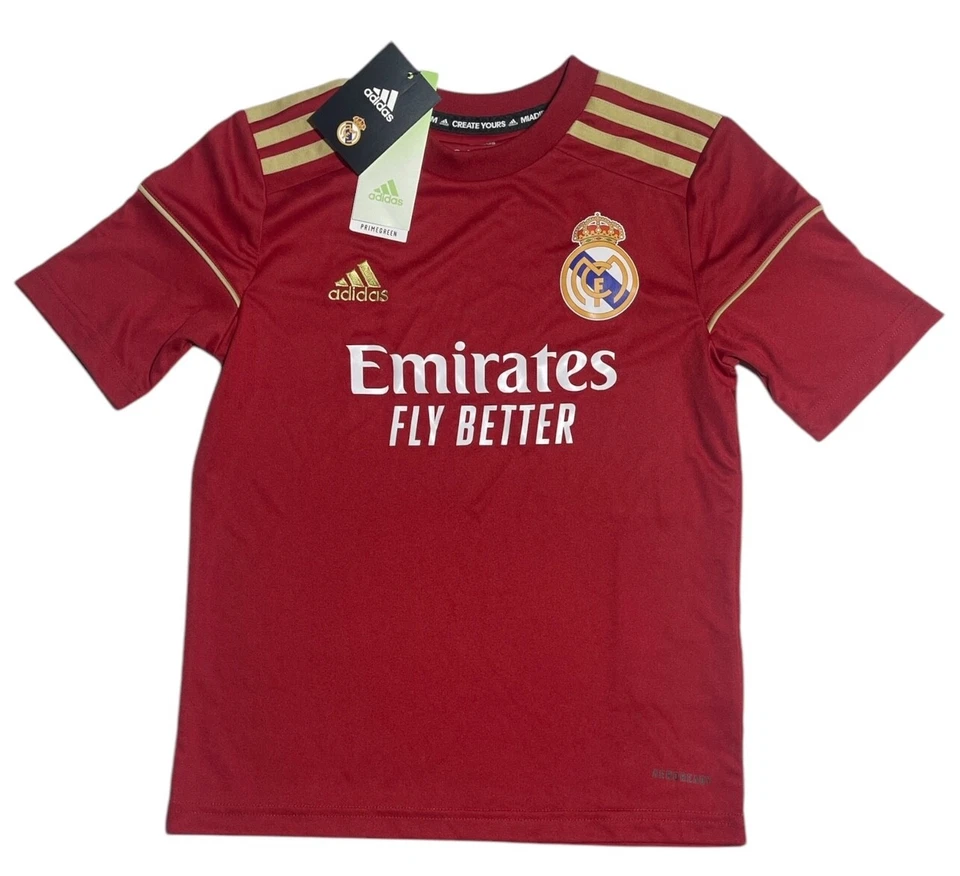 ADIDAS REAL MADRID JERSEY, CH. RONALDO, color RED/GOLD, NEW/TAG, youth large