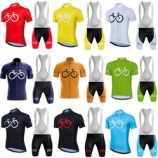 Mens Bike Clothing Full Zip Cycling Jersey an...