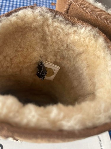 Good Used BAPE Boots Shoes Men 9.0US Sheepskin Boots Rare Ape Authentic Japan - Picture 8 of 9