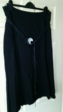 Womens Black Belted M S Skirt. Size 14.