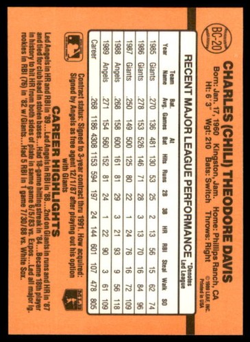 1990 DONRUSS BASEBALL 500 -BC-26 YOU PICK SEE SCANS .99 UNLIMITED SHIPPING STARS - Picture 475 of 487