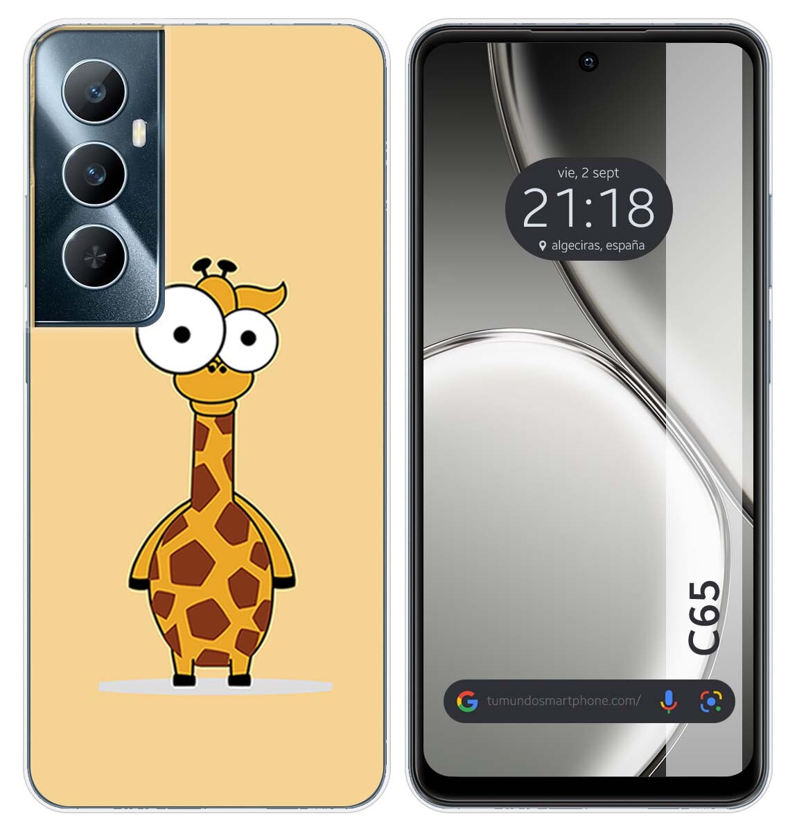 Cover Silicone per Realme C65 4G Disegno Giraffa Disegni
