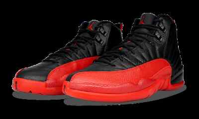 Nike Air Jordan 12 Retro Black Versity Red 130690-002 Men's Size