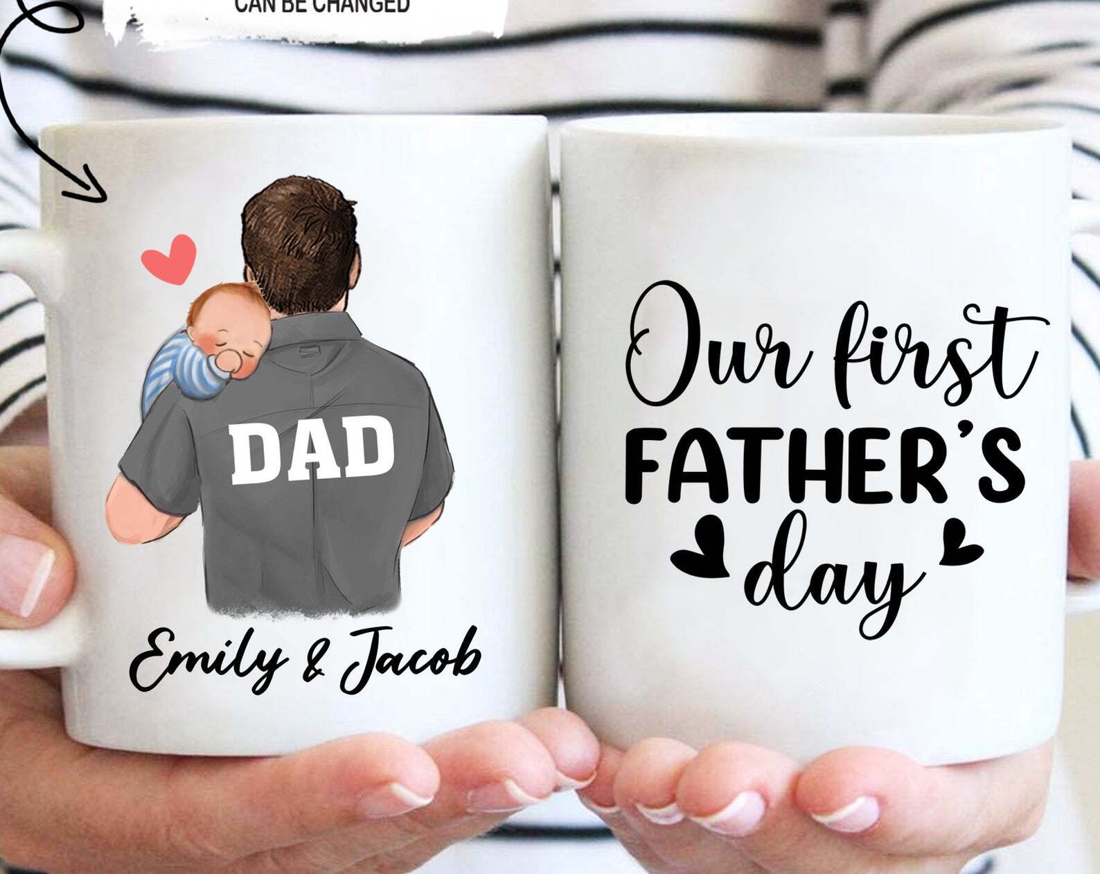 Our First Father's Day Mug Personalized Mug Expectant Dad Mug First Time Dad Mug