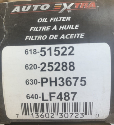 12 Count case AUTOEXTRA OIL FILTER 618-51522