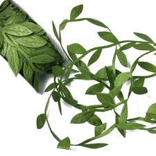 20 Yards Large Artificial Vine Leaf Ribbon Trim, EJ-2030