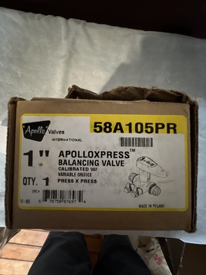 1'' Apolloxpress Balancing Valve 58A105PR Apollo 58A Series Variable Orifice Adj