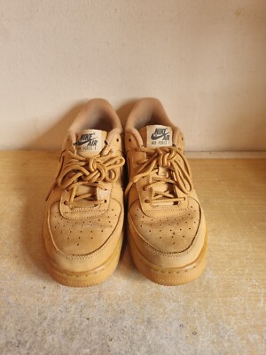 Nike Air Force 1 Turnschuhe Herren UK 5 Schuhe hellbraun Wildleder Gummisohle Turnschuhe AF1 (C1)