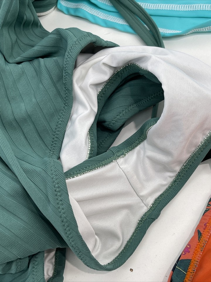 Athleta Women’s Swimsuit Lot Of 8 Items Tops & Bottoms Sz M Black