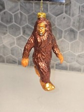 Robert Stanley Bigfoot Sasquatch Blown Glass Christmas Tree Ornament Decor New