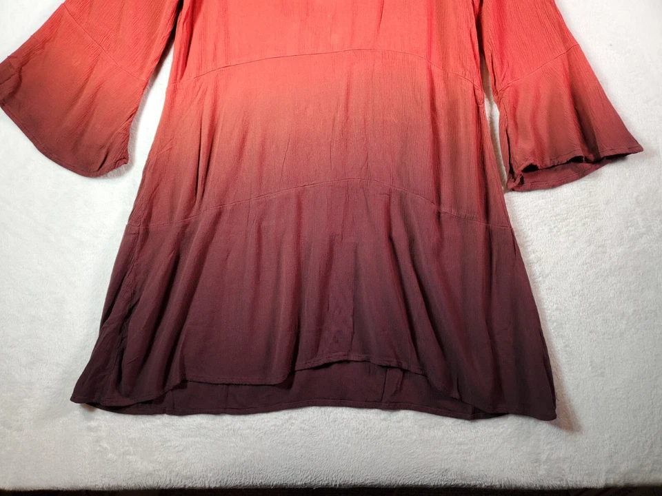 Blusa Top Mujer Dragón Verde Grande Multi 100% Rayón Manga Larga Cuello Redondo Y2K Foto 3 de 4