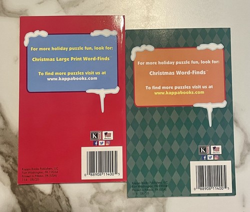 Christmas Holiday Large Print Word Finds Volumes 16 & 17 Lot of 2 Books - Picture 2 of 2