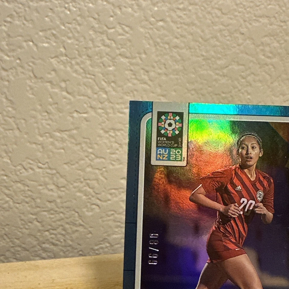 2023 Donruss Women's World Cup Quinley Quezada-Keca Blue Rookie RC /99 - Image 4 of 4