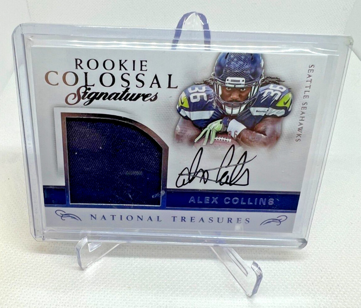Alex Collins Panini National Treasures Rookie Materials Signatures #RMSAC Base