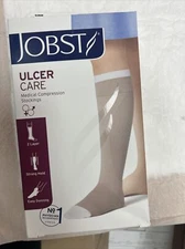114536 JOBST UlcerCare LEFT Compression Stocking w Zipper & Open Toe 40 mmHg 4XL