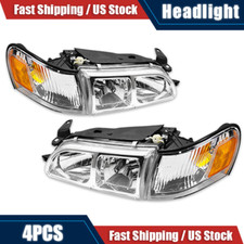 Jdm Chrome Headlights Wturn Signal Corner Lights For 1993-1997 Toyota Corolla Jdm Chrome Headlights Wturn Signal Corner Lights For 1993-1997 Toyota Corolla