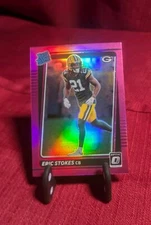 Eric Stokes 2021 Donruss Optic - Rated Rookie Pink Prizm #251 (RC) PACKERS