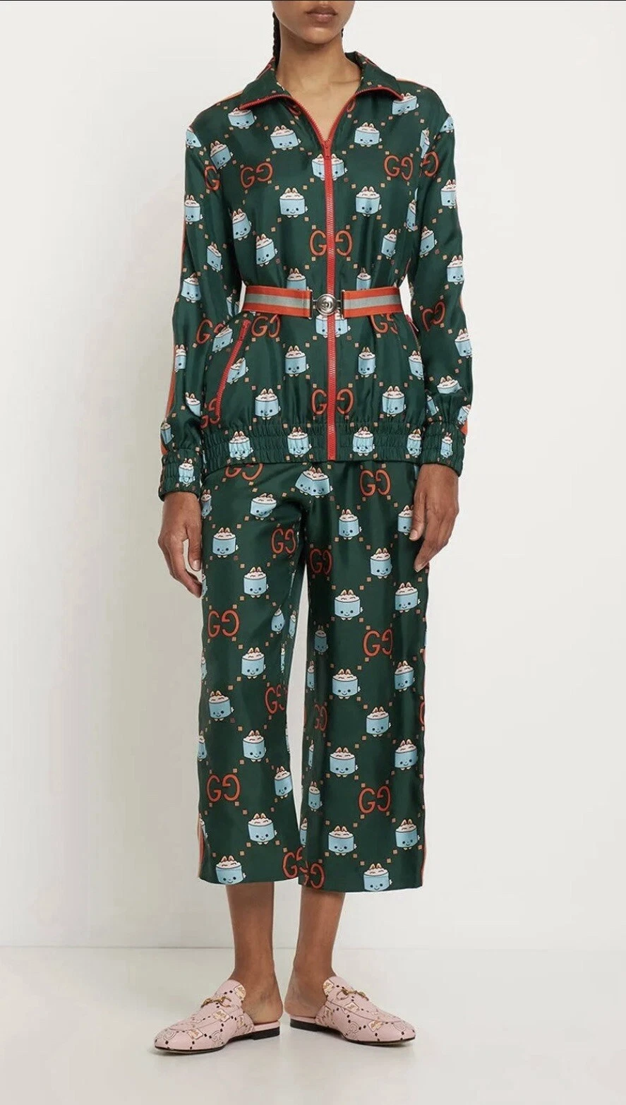 Robe ceinturée veste en soie GUCCI pour femme TAILLE S UK 8 10 PRIX DE VENTE CONSEILLÉ