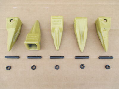 5 J200 TIGER TEETH + PINS + LOCKS FOR CATERPILLAR CAT 303.5 303.5C 303.5D 303.5E