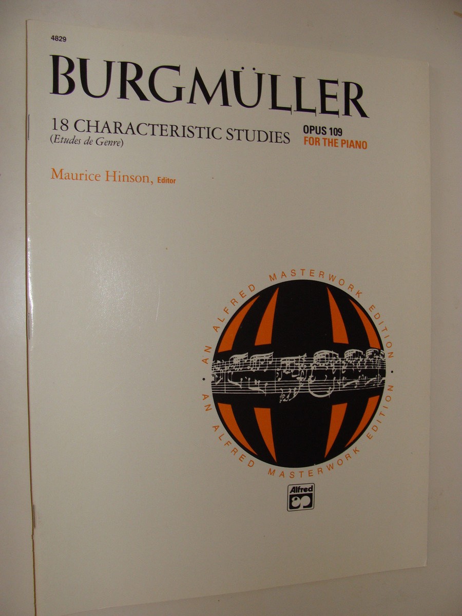 0343　No.3103　BURGMULLER　18 CHARACTERISTI Burgmüller: 18 Characteristic Studies, Op. 109 (Alfred